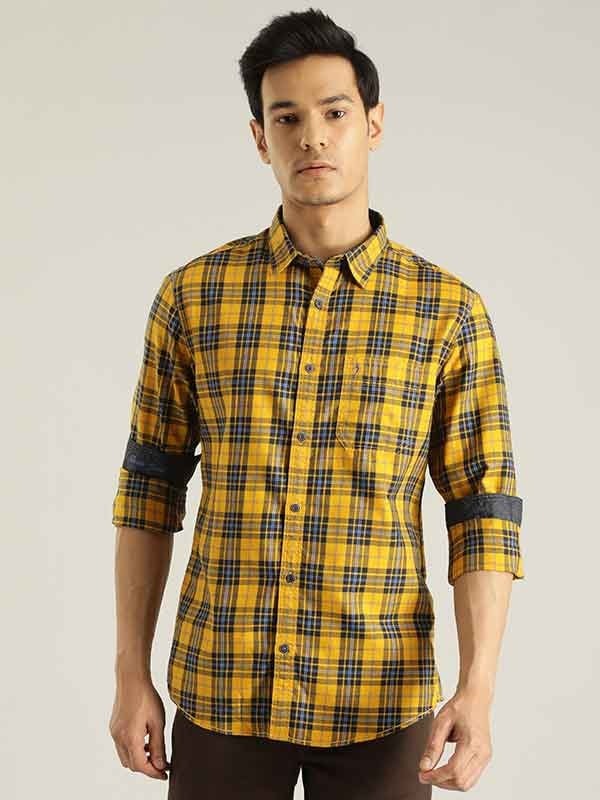 Indian Terrain Men Yellow Shirt